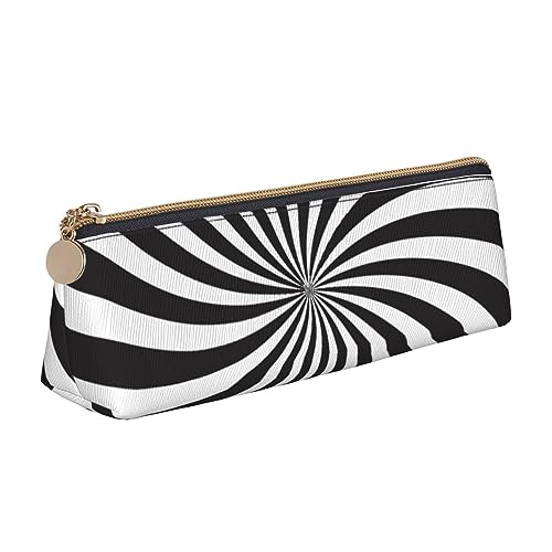 Weiß Schwarz Swirl Design Gedruckt Niedlich Bleistift Fall Ästhetische Bleistift Tasche Spezielle Stift Fall Kleine Bleistift Tasche Langlebig Bleistift Box Reißverschluss Bleistift Fällen Für Frauen von DOFFO