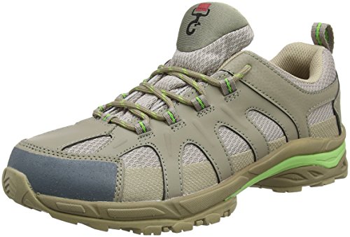 DOGGO Sammy, Unisex-Erwachsene Trekking- & Wanderhalbschuhe, Beige (Taupe/Lime), 38 EU (5 UK) von DOGGO