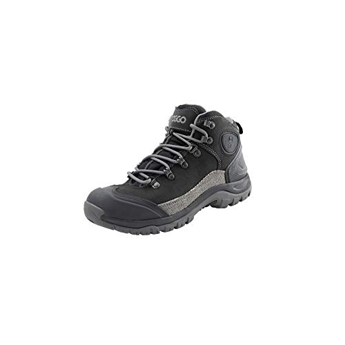 DOGGO Wanderschuhe Bruno - Trekking- & Wanderstiefel für Damen und Herren - Wasserabweisende Outdoor Stiefel (Schwarz Grau, 37) von DOGGO