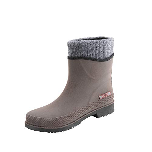 Gummistiefel Tossie Winter - Damen Gummistiefel gefüttert & wasserdicht - Winterstiefel für Damen - Braun - Größe 40 von DOGGO