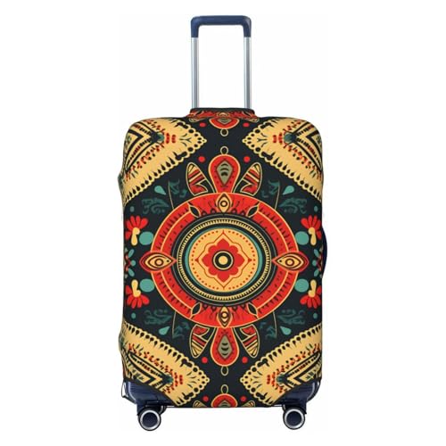 DOGJTYUEH Große Kofferabdeckung im Bohemian-Stil, abstraktes Bild, Reisegepäckabdeckung, Koffer-Schutz, passend für 65–95 cm große Koffer, Schwarz, Schwarz , S DOGJTYUEH Große Kofferabdeckung im Bohemian-Stil, abstraktes Bild, Reisegepäckabdeckung, Koffer-Schutz, passend für 65–95 cm große Koffer, Schwarz, Schwarz , S von DOGJTYUEH