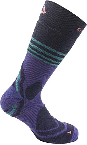 DOGMA Mountain Lion - warme, schnelltrocknende Merino Wandersocken für Damen & Herren, atmungsaktive Trekkingsocken, wadenlange Funktionssocken, Outdoor Hiking Socks (Purple, 39-41) von DOGMA