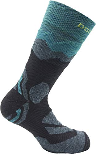 DOGMA Mountain Lion - warme, schnelltrocknende Merino Wandersocken für Damen & Herren, atmungsaktive Trekkingsocken, wadenlange Funktionssocken, outdoor hiking socks (teal, 45-47) von DOGMA