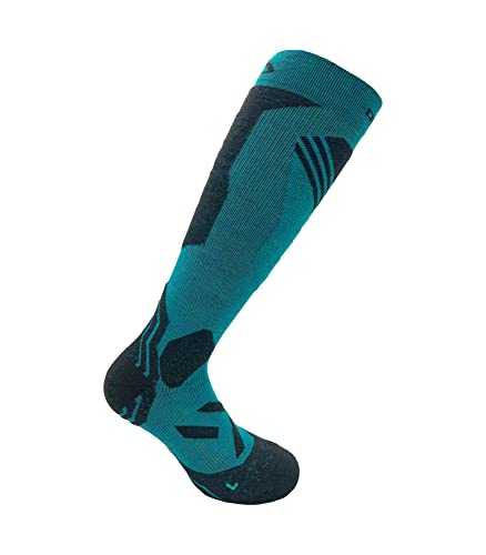DOGMA Snow Leopard - Snowboard-Skisocken aus Merino Wolle mit leichter kompression, Performance Merinosocken für den Wintersport (shield teal, 39-41) von DOGMA
