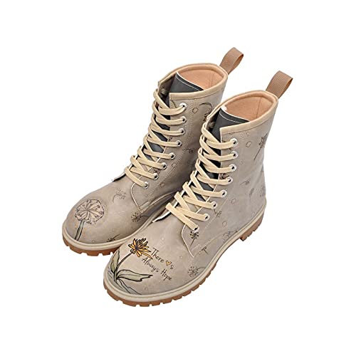 DOGO Schuhe Vegane Damen Boots Stiefeletten - There Is Always Hope 40 von DOGO