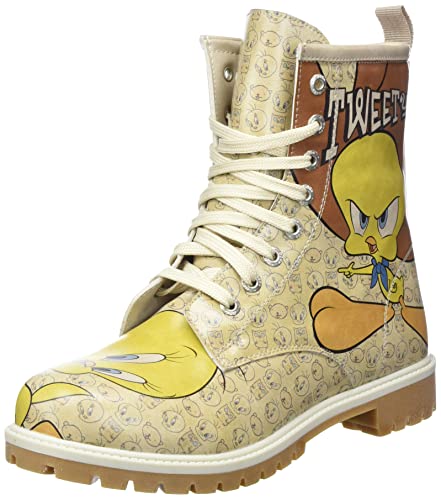 DOGO WB Vegane Damen Boots Stiefeletten - Tweety Moods 37 von DOGO