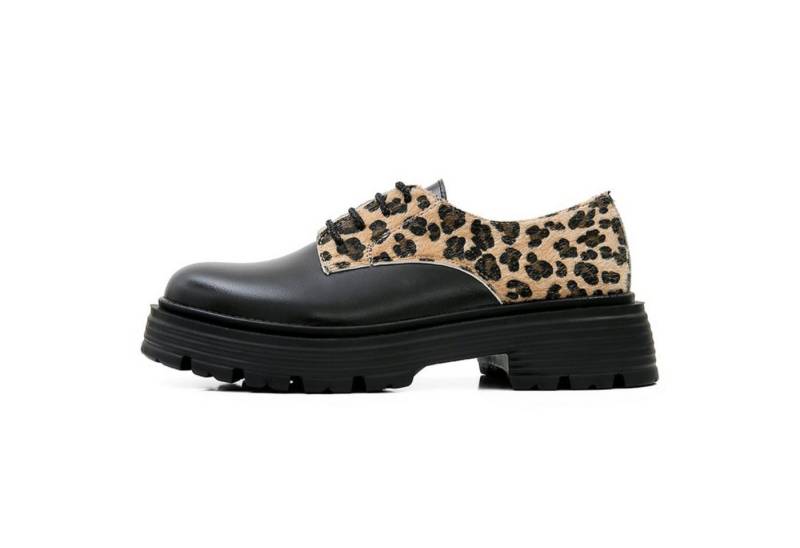 DOGO Brooklyn Black-Leo Damen Halbschuhe Ballerina Handgefertigt von DOGO