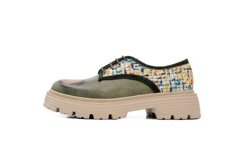 DOGO Brooklyn Painting-Of-A-Lady Damen Halbschuhe Ballerina Handgefertigt von DOGO