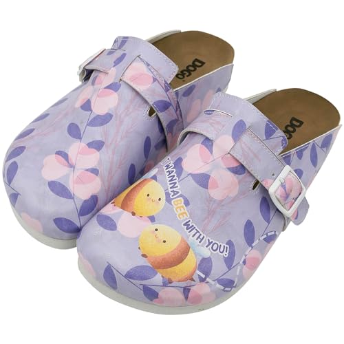 DOGO Clogs für Damen - Veganes Leder und handgefertigte Damen Pantoletten & Clogs, Just Wanna Bee With You, 38 EU von DOGO
