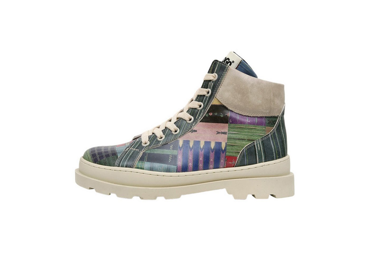 DOGO Adriana Woodblock Patchwork Damen Stiefeletten Winterboots Handgefertigt von DOGO