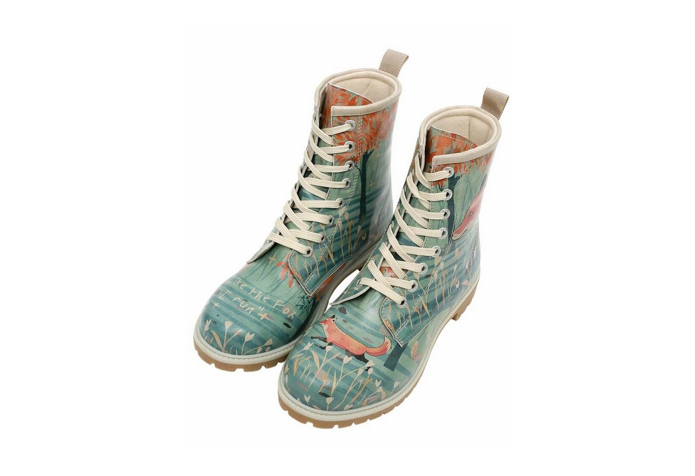 DOGO Longe Boots Schnürstiefel Like The Fox Damen Stiefeletten Schnürboots Handgefertigt von DOGO