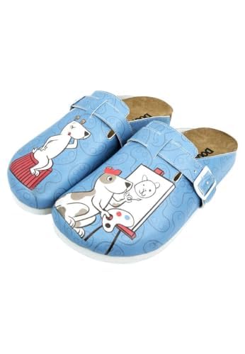 DOGO Damen Comfie Sandalen, blau, 36 EU von DOGO