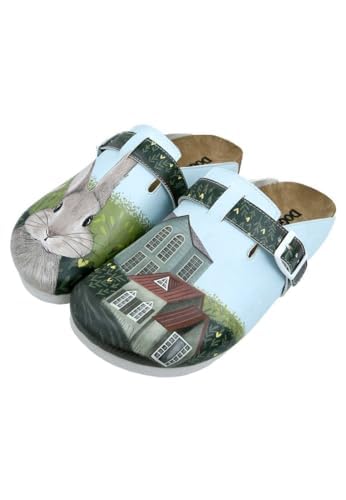 DOGO Damen Comfie Sandalen, blau, 38 EU von DOGO