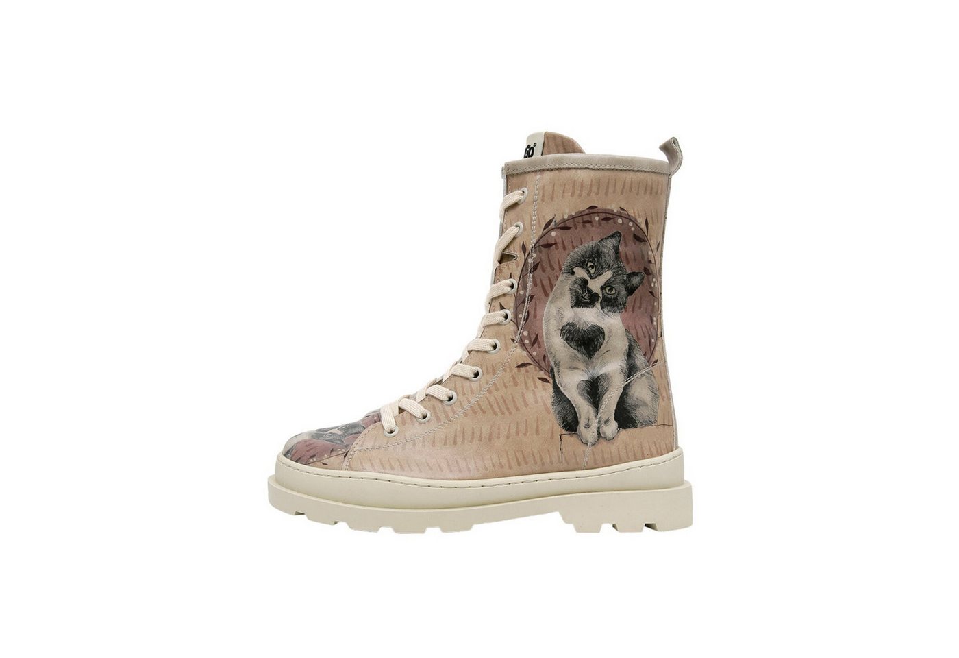 DOGO Gisele Schnürstiefel Boots Heart Cat Damen Stiefeletten Stiefelette Handgefertigt von DOGO