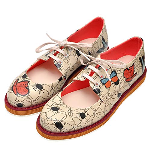 DOGO Damen Pency Mary-Jane-Wohnung, Multicolore, 39 EU von DOGO