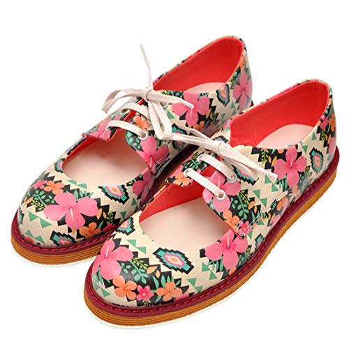 DOGO Damen Pency Mary-Jane-Wohnung, Multicolore, 40 EU von DOGO