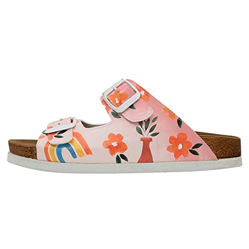 DOGO Damen Sandalen Stella -Flowers and Fruits- Vegane Damen Sommer Sandalen von DOGO