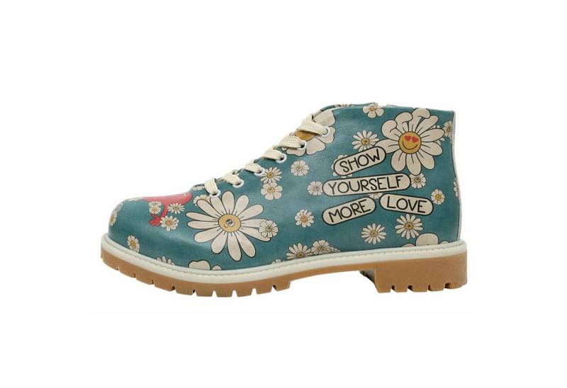DOGO Shortcut Boots Show Yourself More Love Damen Stiefeletten Stiefel Handgefertigt von DOGO