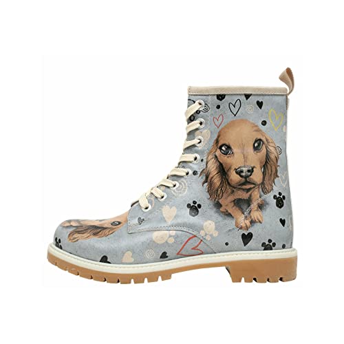 DOGO Vegane Damen Boots Stiefeletten - Hello My Hooman 38 von DOGO