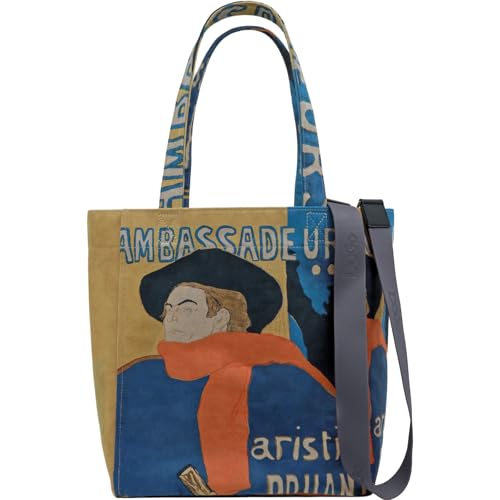 DOGO Damen Vegan Mehrfarbig Large Tote Bag – Botschafter Motiv, mehrfarbig, one size, Zeitgenössisch von DOGO