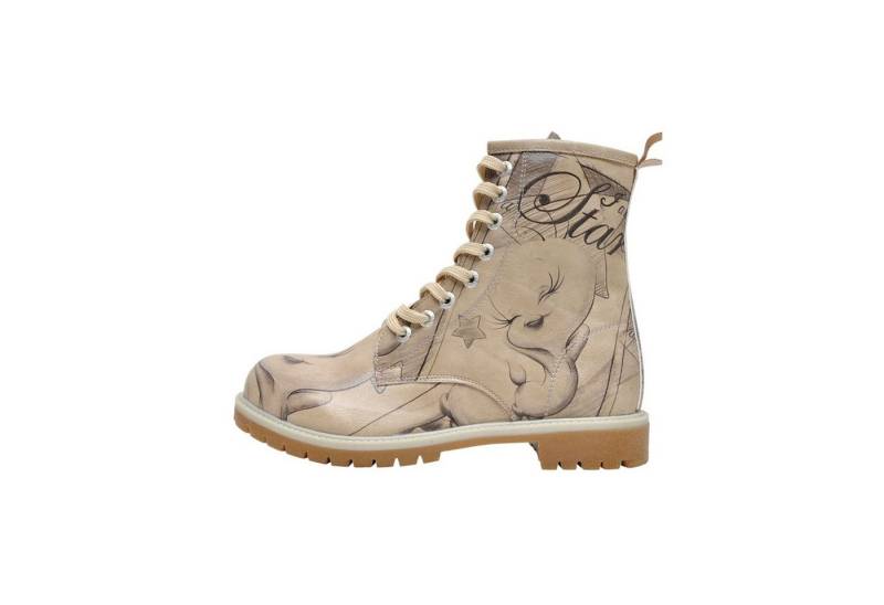 DOGO Wb Longe Boots Schnürstiefel Double Trouble Damen Stiefeletten, Schnürboots Handgefertigt von DOGO