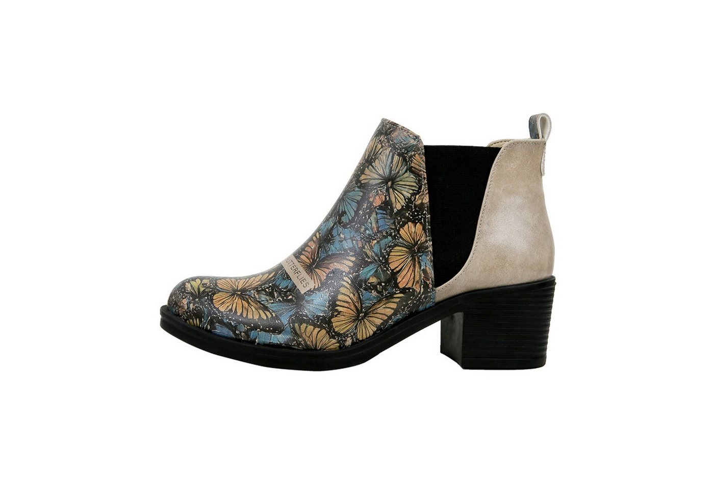 DOGO Eve Chelsea Boot Moths And Butterflies Damen Stiefeletten Stiefelette Handgefertigt von DOGO