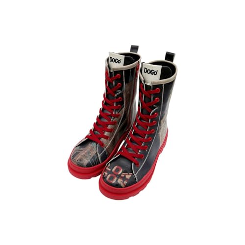 DOGO Gisele - It's the Time for London - Vegane Damen Boots und Nachhaltige und Bunte Stiefeletten - Trendige Bequeme Stiefel für Damen 39 von DOGO