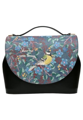 DOGO Vegane Damen Schultertaschen Umhängetaschen Handy Bag - Show me Some Loving von DOGO