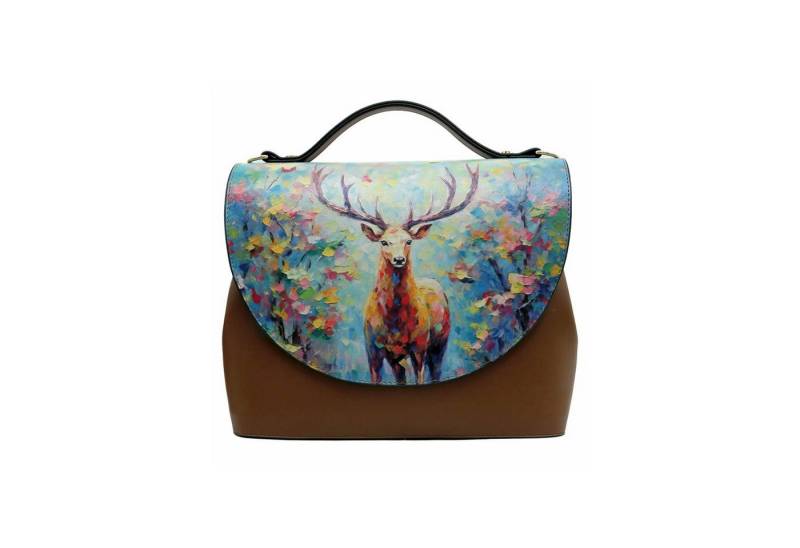 DOGO Henkeltasche Handy Umhängetasche Deer Of Dreams Schultertasche, Handgefertigt von DOGO