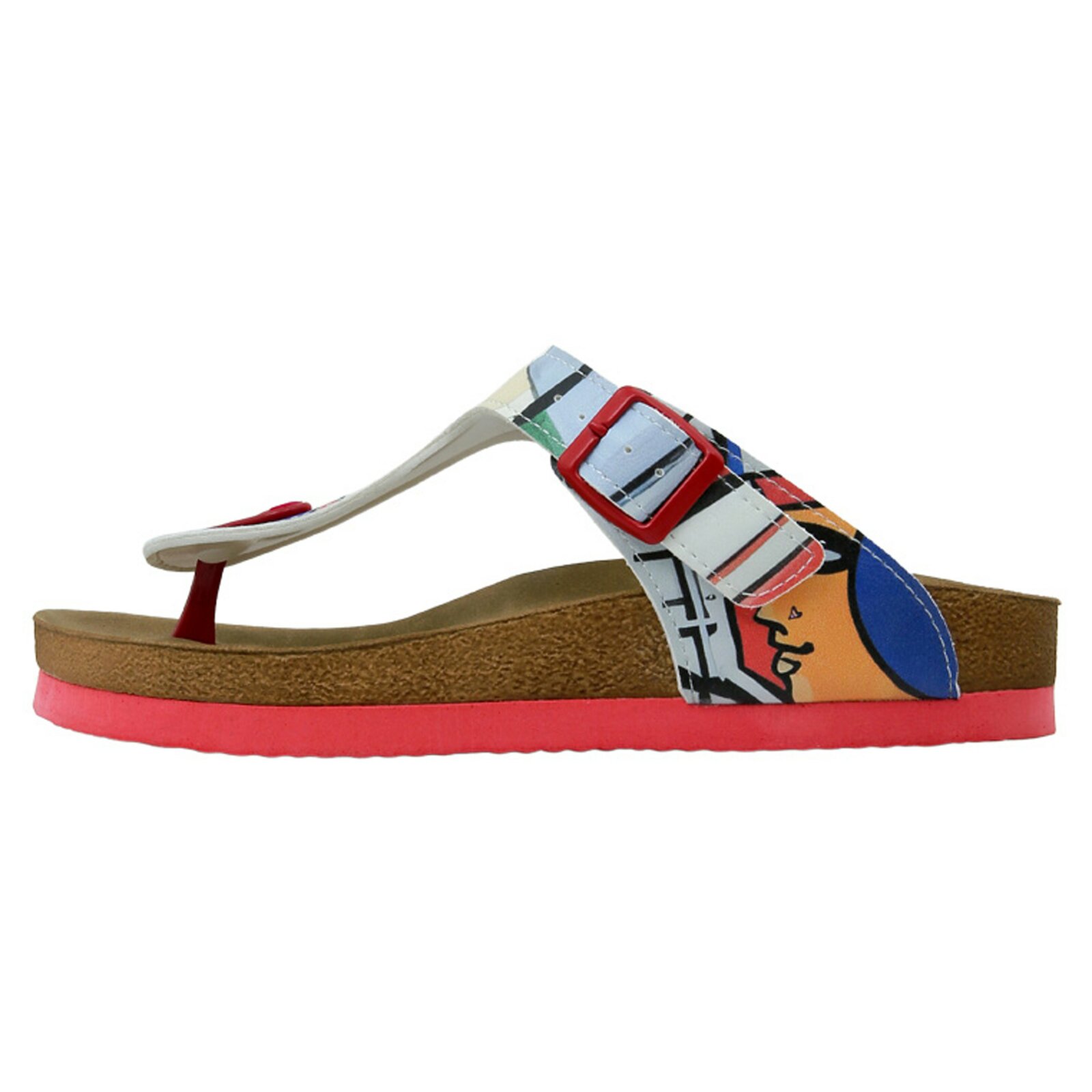 DOGO Lila Damen Sandalen - Cubic Faces 37 von DOGO