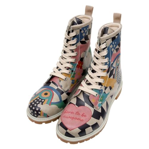 DOGO Long Boots -Born to be Awesome - Vegane Damen Boots und Nachhaltige und Bunte Stiefeletten - Trendige Bequeme Stiefel für Damen 39 von DOGO
