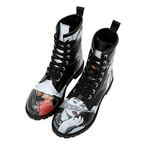 DOGO Long Boots - Go Back to Being Yourself BLACK - Vegane Damen Boots und Nachhaltige und Bunte Stiefeletten - Trendige Bequeme Stiefel für Damen von DOGO