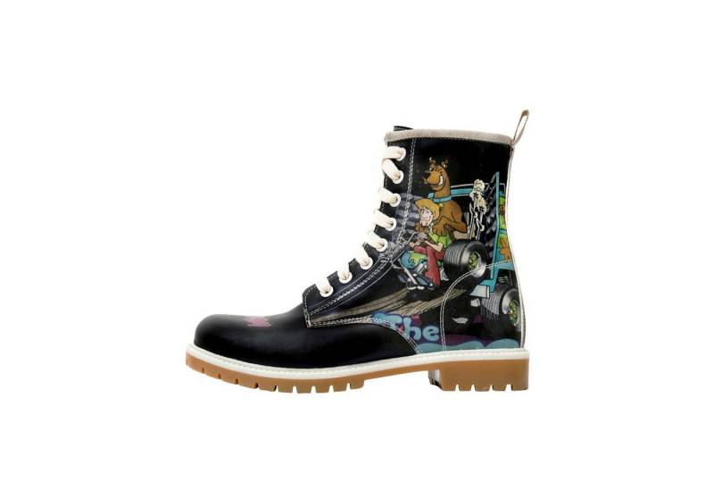 DOGO Long Boots Schnürstiefel Midnight Mystery Damen Stiefeletten Schnürboots Handgefertigt von DOGO