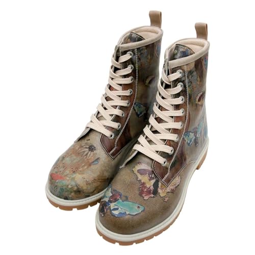 DOGO Long Boots - Still Life Butterflies - Vegane Damen Boots und Nachhaltige und Bunte Stiefeletten - Trendige Bequeme Stiefel für Damen 38 von DOGO