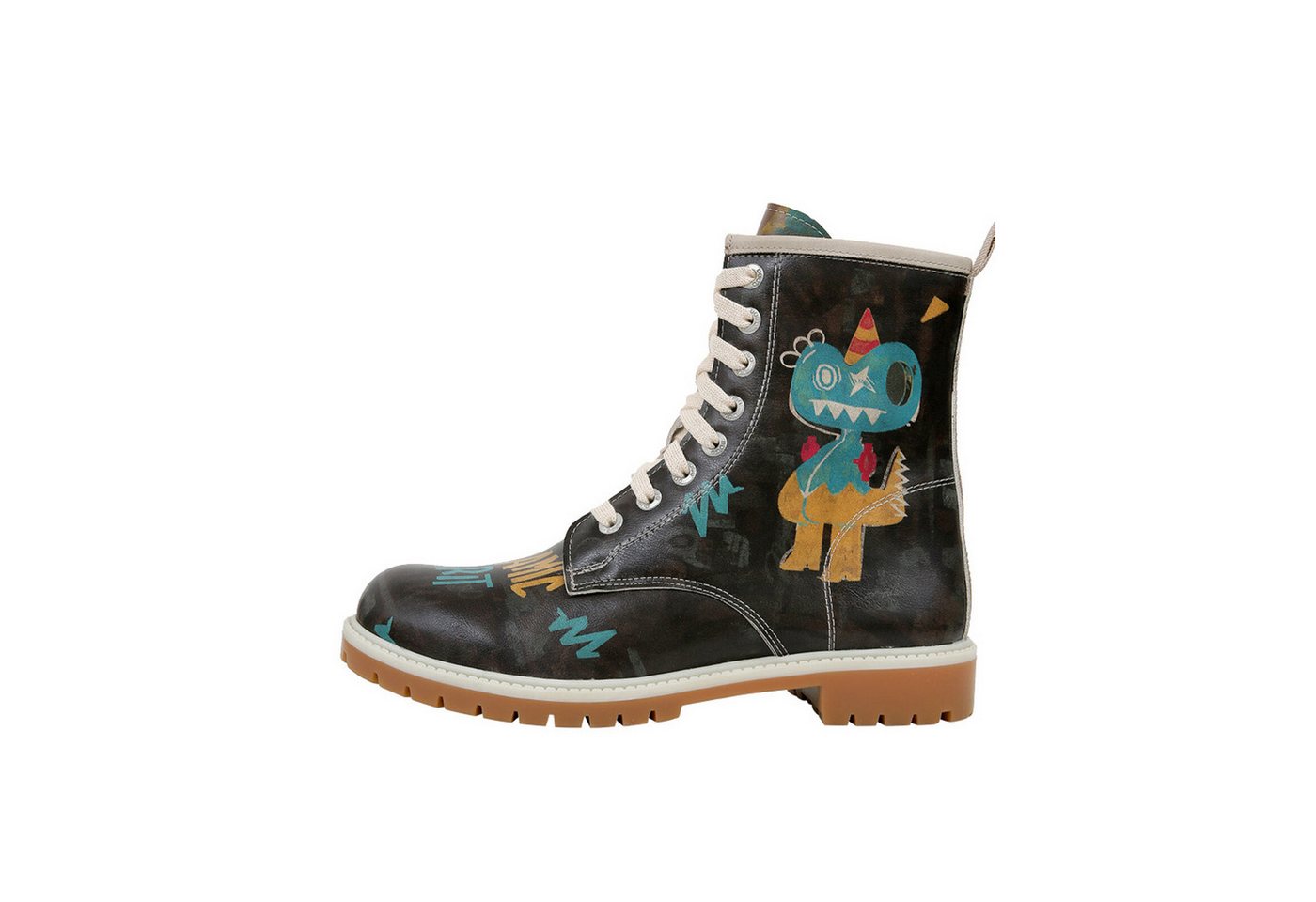 DOGO Longe Boots Schnürstiefel Dynamic Spirit Damen Stiefeletten, Schnürboots Handgefertigt von DOGO