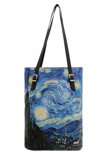DOGO Muse Vegane Damen Schultertaschen Umhängetaschen Tall Bag - Vincent van Gogh Starry Dream von DOGO