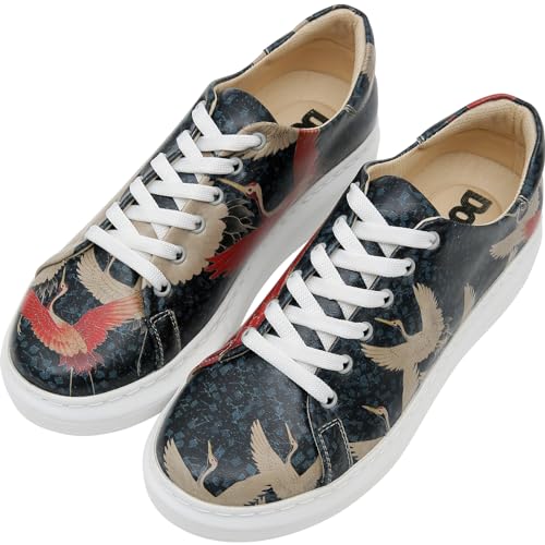 DOGO Plateau-Sneaker mit Keilabsatz für Damen, handgefertigtes veganes Leder, einzigartige, klobige Sneaker, We Rise, We Heal, 37 EU von DOGO