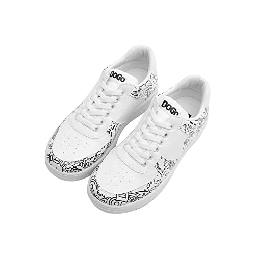 DOGO Schuhe Vegane Damen Dice Sneakers - Bon Voyage 39 von DOGO