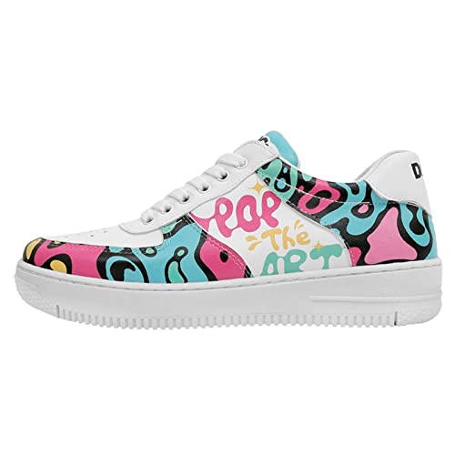 DOGO Schuhe Vegane Damen Dice Sneakers - Pop The Art 36 von DOGO