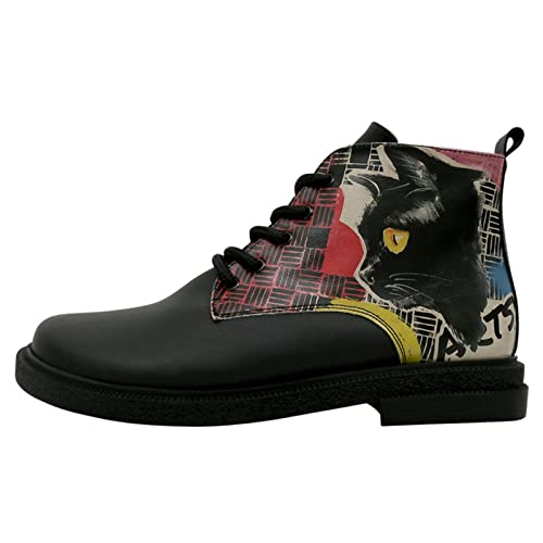 DOGO Schuhe Vegane Damen Victoria Boots - Artsy Cat Collage 36 DOGO Schuhe Vegane Damen Victoria Boots - Artsy Cat Collage 36 von DOGO