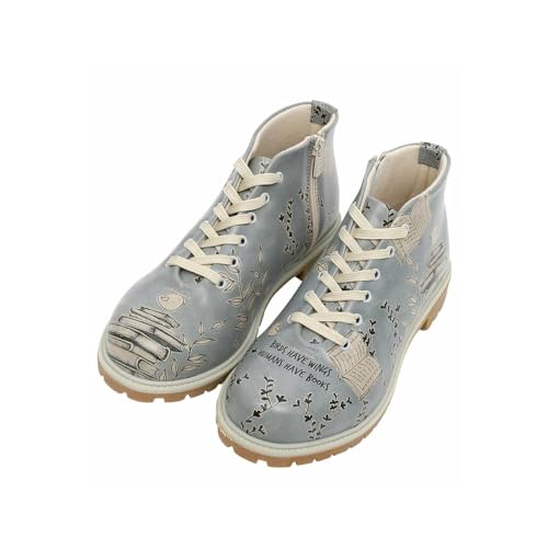 DOGO Shortcut Boots - Birds Have Wings - Vegane Damen Boots und Nachhaltige und Bunte Stiefeletten - Trendige Bequeme Stiefel für Damen von DOGO