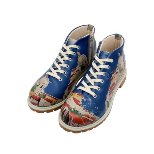 DOGO Shortcut Boots - On the Roofs - Vegane Damen Boots und Nachhaltige und Bunte Stiefeletten - Trendige Bequeme Stiefel für Damen 39 von DOGO