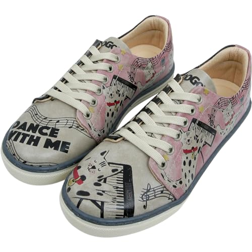 DOGO Sneakers aus veganem Leder für Damen – handgefertigte und einzigartige Design-Sneaker für Damen, Dance With Me Design, 38 EU von DOGO