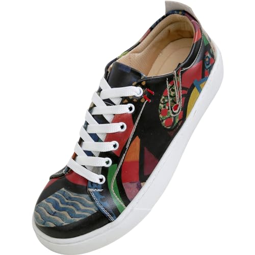 DOGO Sneakers aus veganem Leder für Damen – handgefertigte und einzigartige modische Sneaker für Damen, Möchten Sie etwas Farbe?, 37 EU von DOGO