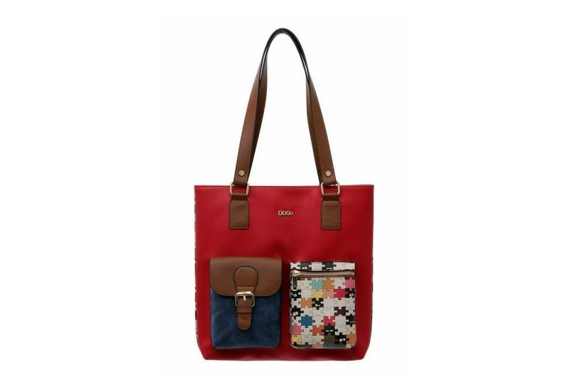 DOGO Umhängetasche Multi Pocket Bag Shopper-Tasche Paperflower Damen Schultertasche, Handgefertigt von DOGO