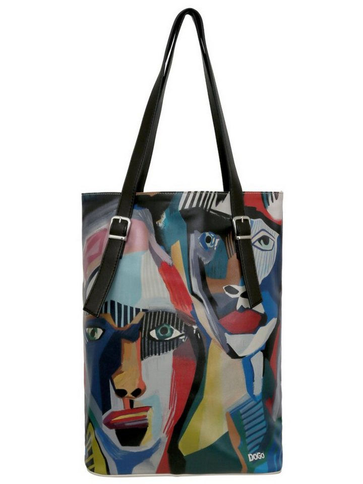 DOGO Umhängetasche Tall Bag Damen Schultertasche You Are Never Alone Damen, Handgefertigt von DOGO