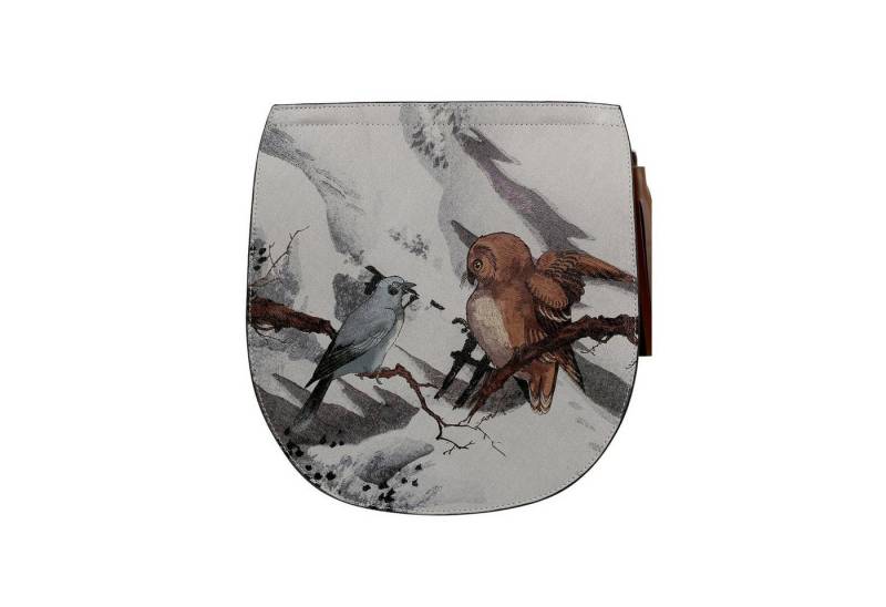 DOGO Umhängetasche Ivy Bag Umhängetasche Chatting On A Branch Damen Schultertasche, Handgefertigt von DOGO