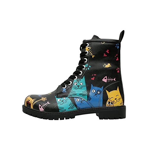 DOGO Vegane Damen Boots Stiefeletten - Cat Lovers 36 von DOGO