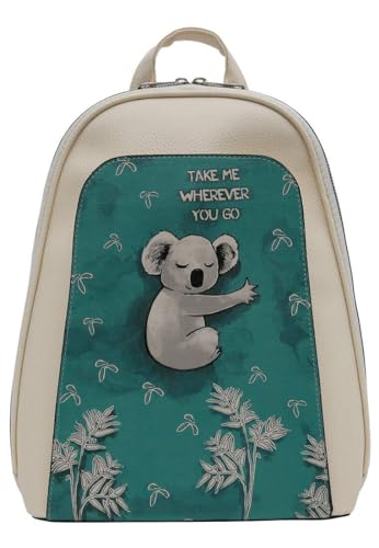 DOGO Vegane Damen Rucksack Tidy Bag - Koala Hug Beige von DOGO