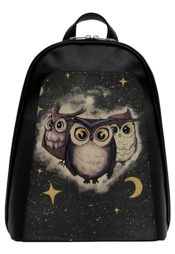 DOGO Vegane Damen Rucksack Tidy Bag - Owls Family von DOGO